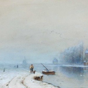 Louis Apol (1850-1936) - Winterlandschap