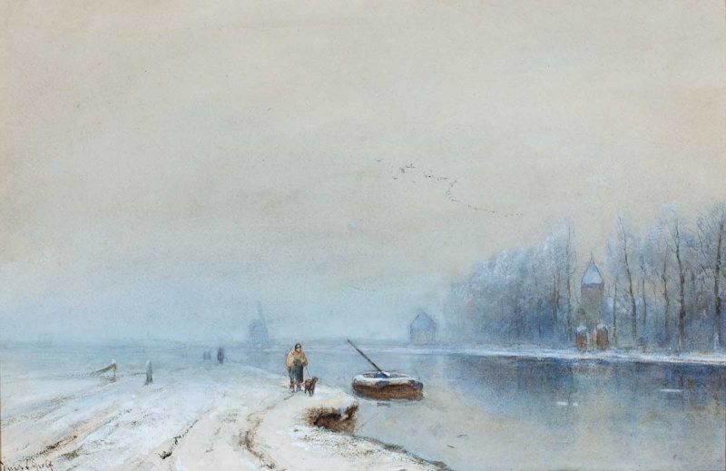 Louis Apol (1850-1936) - Winterlandschap