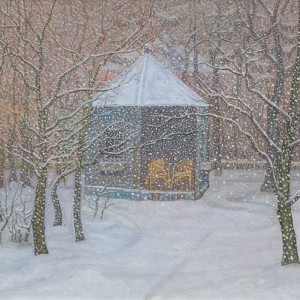 Jakob Nieweg (1877-1955) - Prieeltje in de sneeuw