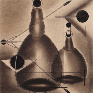 Thijs Rinsema (1877-1947) - Compositie met fles en passer (ca. 1925)