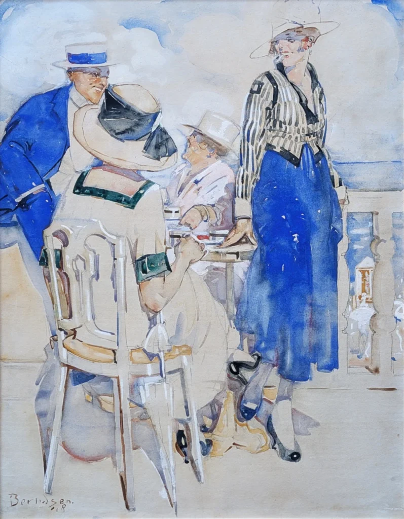 Johan Theodorus Berndsen – Op het terras, Scheveningen