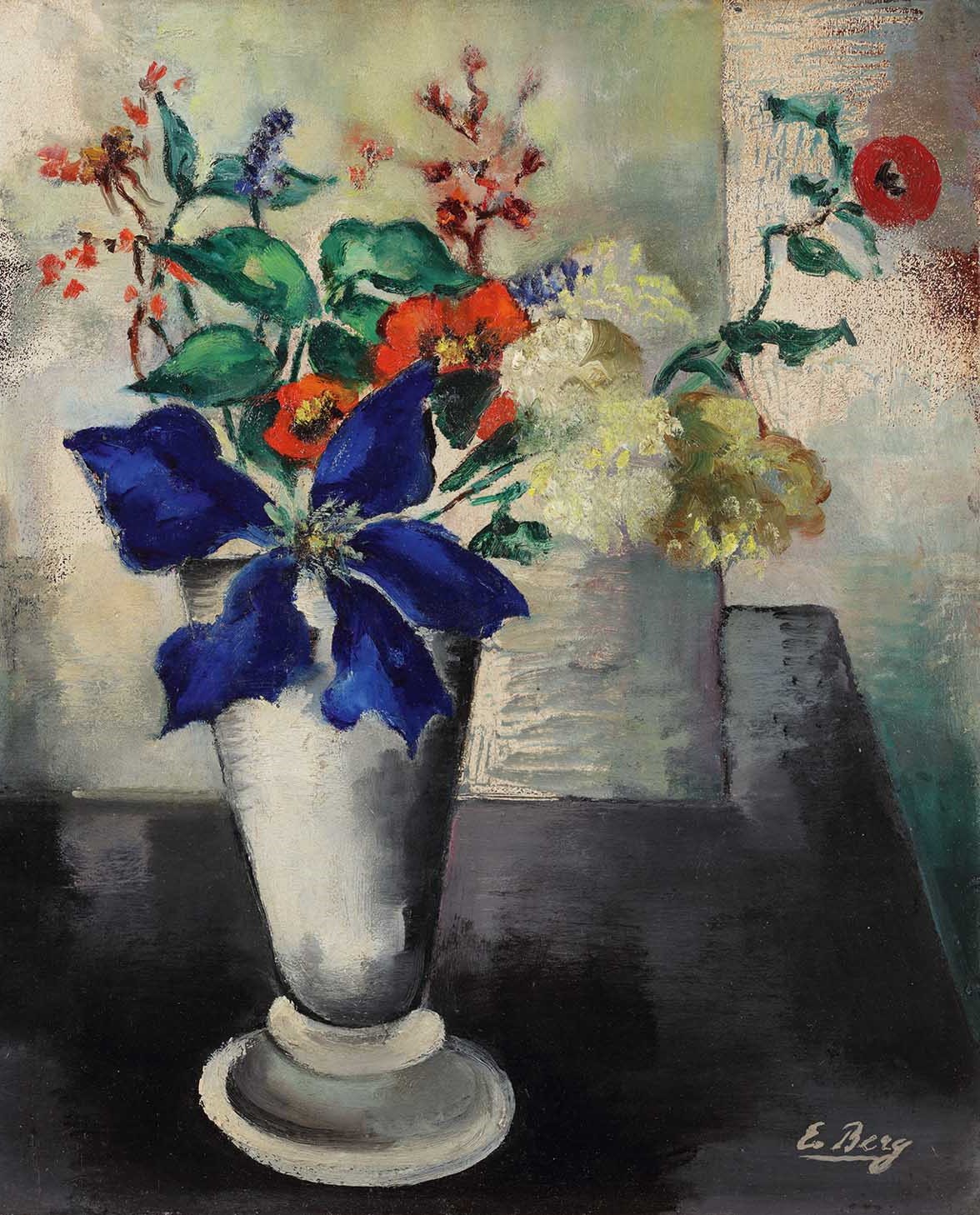 Else Berg (1877-1942) – Bloemen in een witte vaas