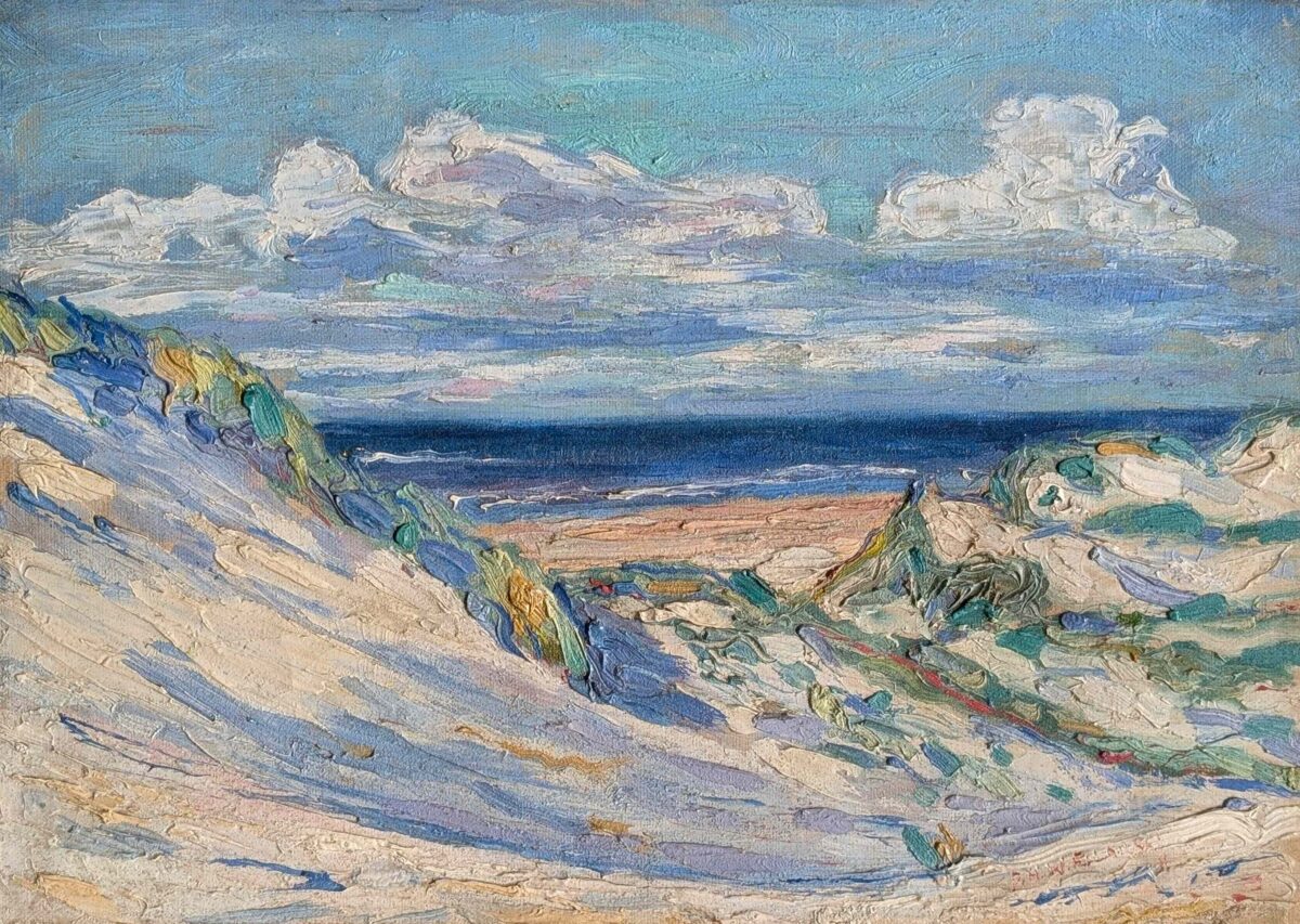 D.H.W. Filarski (1885-1964), Gezicht op de duinen en strand van Norderney – 1911