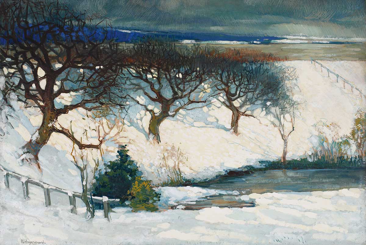 Hogerwaard, Frans (1882-1921) – Sneeuwgezicht Rhenen