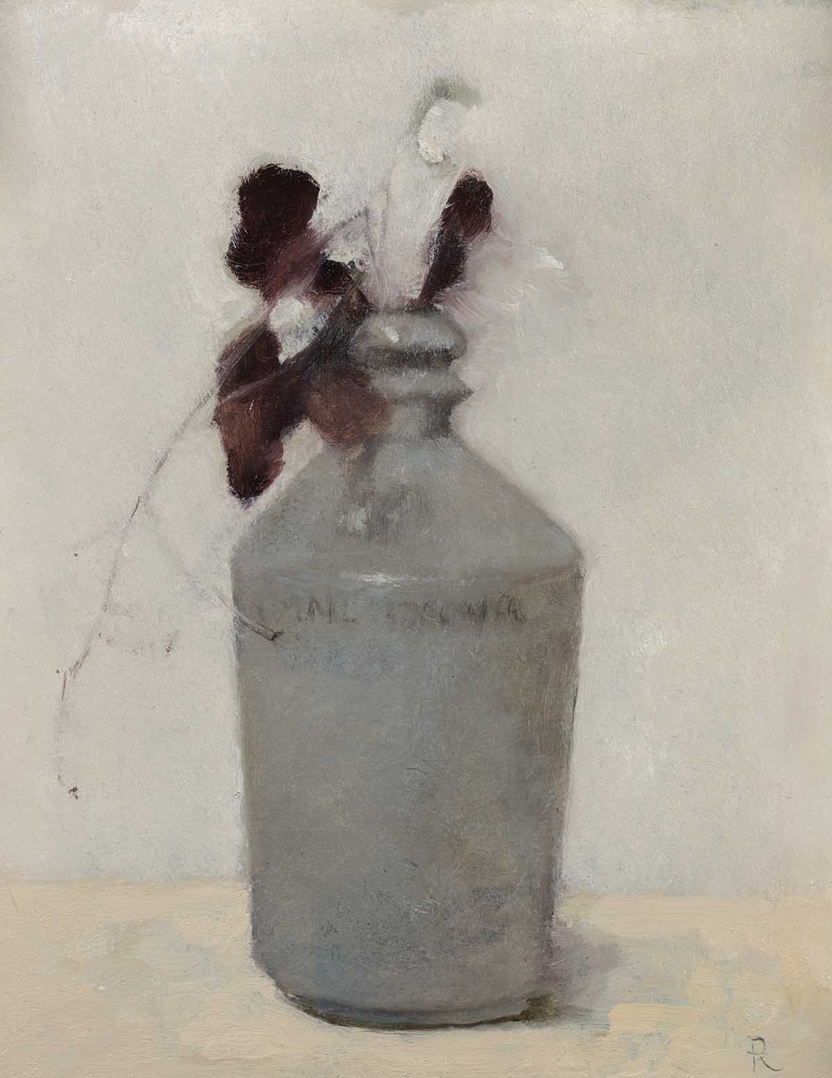 Pieter Knorr (1950) – Sojavaasje met paars blad van Pruikenboom