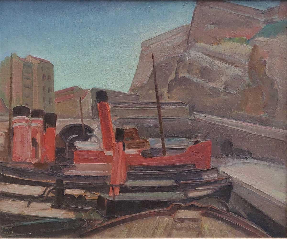 Harmen Meurs (1891-1964) - Sleepboten in haven, Marseille – ca. 1923