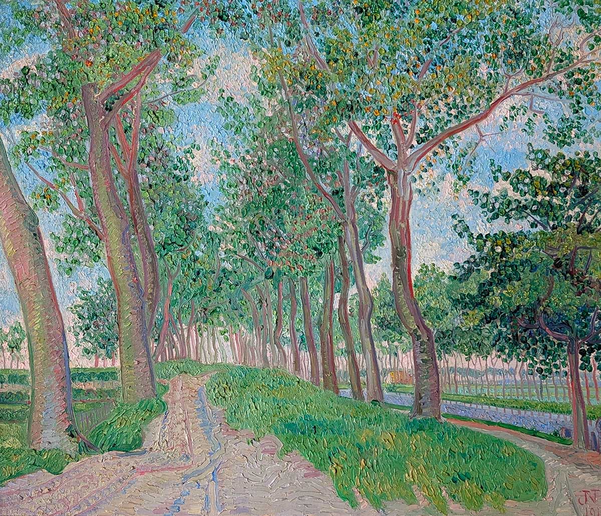 Nieweg, Jakob (1877-1914) – Landweg met bomen