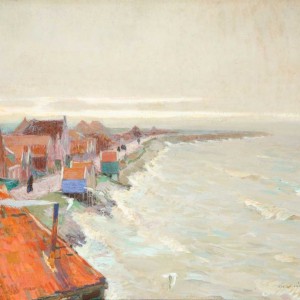 Maurice Sijs (1880-1972) - Gezicht op het Noordeinde te Volendam - 1913